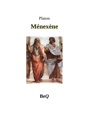 Couverture de Platon - Ménexène (BeQ)